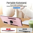 thumbnail image 3 of K-Lion for Samsung Galaxy A14 5G Rugged Case 360 Rotating Metal Ring Stand Kickstand Function Support Magnetic Car Mount Holder Shockproof Protective Case for Samsung A14 5G,Pink+Rose, 3 of 8
