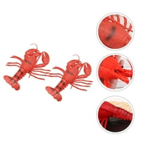 COSMOBETTY 2Pcs Realistic Lobster Figurine Rubber Material Ocean Animal Toy For Kids