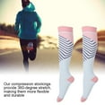thumbnail image 4 of Marathon Riding Stretch Socks, Super Durability Elasticity Compression Stockings, Sports Running For Joggers Athletes Cycling Pink Blue S/M, 4 of 8