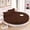 Chocolate, variant on 4 PC Round Bed Sheet Set 18" Deep Pocket of Mattress, 1000 TC (1 Flat Sheet, 1 Fitted Sheet, 2 Pillowcases) 96" Diameter Plum Solid Durable & Easy Washable