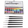 thumbnail image 2 of Loewten Watercolor Paint Kit,Travel Watercolor Set,Watercolor Paint Set 50 Colors Iron Box Packaging Easy Mixing High Concentration Portable Painting Kit For Kids, 2 of 8