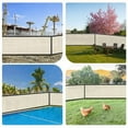 thumbnail image 4 of SUNLAX Privacy Fence Screen 5' x 16' Heavy Duty Mesh Fence Net Cover with Grommets for Patio Porch Pool Backyard Outdoor Chain Link Fence, Cream (Customized), 4 of 7