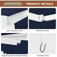 thumbnail image 5 of MEETWARM 13.1'x 8.2' Patio Awning Retractable Awning Cover for Sunshade Shelter, Outdoor Patio Canopy with Manual Crank Handle/Water-Resistant 280g/m² Polyester for Patio, Balcony, Yard, Navy Blue, 5 of 7