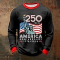 thumbnail image 2 of 250 Years American Flag 250th Anniversary USA Long Sleeve T-Shirt for Men, 2 of 3