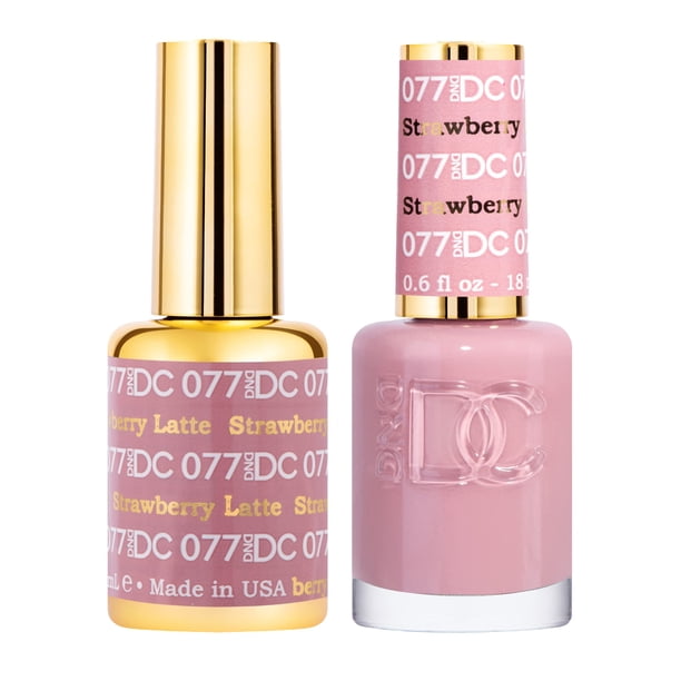 Set de esmaltes en gel DND DC Pink Collection 077 Strawberry Latte