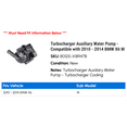 thumbnail image 2 of Turbocharger Auxiliary Water Pump - Compatible with 2010 - 2014 BMW X6 M 2011 2012 2013, 2 of 2