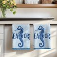 thumbnail image 7 of Navy Blue Seahorse Kitchen Towels Set of 4, Summer Coastal Bubbles Ocean Waves Absorbent Dish Towels for Kitchen, Microfiber Hand Towel, Quick Drying Tea Towel for Cleaning Decorative Dishcloths, 7 of 7