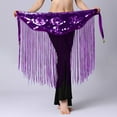 thumbnail image 4 of Byworldtasic Womens Skirts Women’s Sequin Flapper Skirt Belly Dance Tassel Hip Scarf Shiny Performance Skirt, 4 of 7