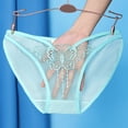 thumbnail image 1 of Lefu Women Underwear Lace Mesh Comfortable See-through Breathable Large Size Briefs, 1 of 9