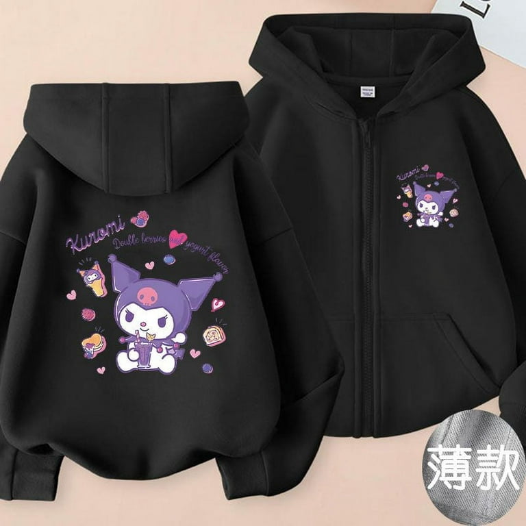 My melody and kuromi split hoodie hotsell
