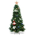 thumbnail image 4 of Topbuy 7ft Bout Rond PVC Arbre de Noël Artificiel Métal Stand Vert, 4 of 10