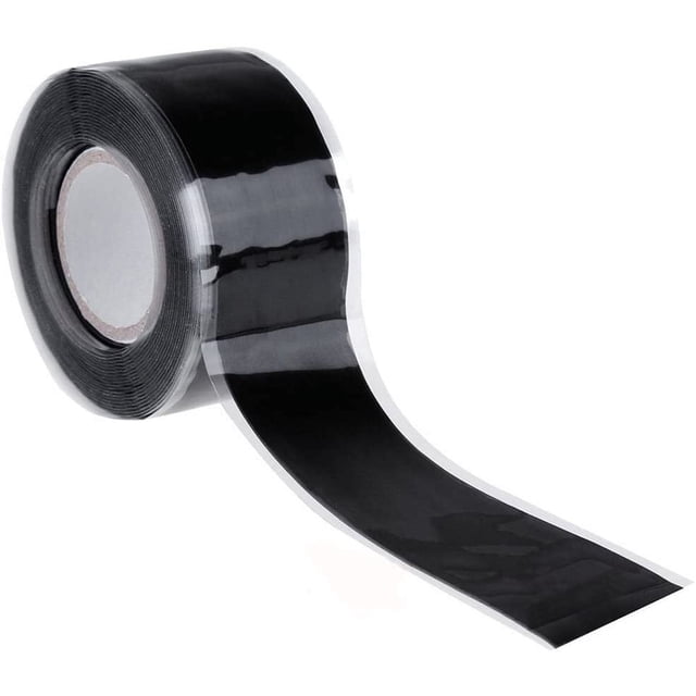 FloreceBien Cinta de sellado autoadhesiva Cinta de silicona autoadhesiva Cinta de sellado autoadhesiva Cinta de reparación de tuberías de agua de jardín Anti-alta presión y frío,Negro (3 metros)