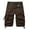 Coffee, variant on Chiccall Mens Cargo Shorts with 6 Pockets Cotton Hiking Shorts Casual Summer Button Zipper Work Shorts
