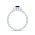 thumbnail image 2 of ANGARA Natural Classic Blue Sapphire and Diamond Bridal Set in 14K White Gold for Women (Size-7x5mm) | September Birthstone, Birthday, Anniversary, Jewelry Gift for Women | Natural Blue Sapphire Ring, 2 of 8