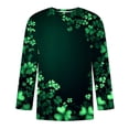 thumbnail image 4 of Ceisia Men's St. Patrick's Day 3/4 Sleeve T-Shirts, Relaxed Fit Crew Neck Gradient Shamrock Border Graphic Tees Gifts, 4 of 4