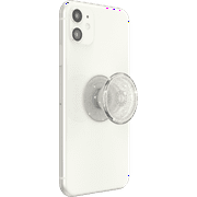 PopSockets Grip with Swappable Top for Cell Phones, PopGrip Sparkle Clear