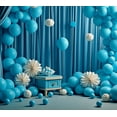 thumbnail image 4 of Blue Themed Backdrop Banner Decorative Party Supplies with Balloon Arch Paper Flowers and Table Decors for Photo Booth Birthday Party Celebrations Event Decorations, 4 of 7