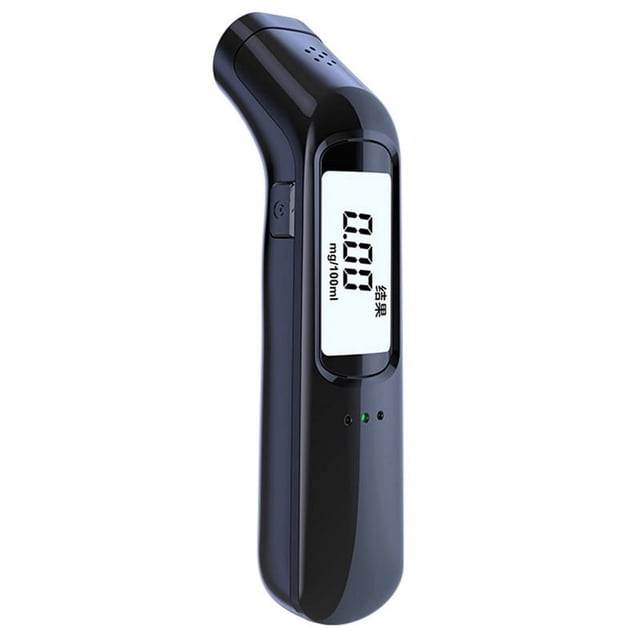 Portable Non-Contact Alcohol Tester with LED Screen Display Breathalyzer Rechargeable Automatic Alcohol Tester Black
