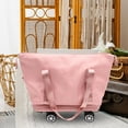 thumbnail image 4 of KONTONTY Travel Luggage Bag with Wheels Pink Oxford Cloth Foldable Lightweight Expandable Design, 4 of 6