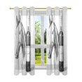 thumbnail image 7 of Yayeee Window Curtains Set of 2 for Living Room Light Filtering 63"x52", Horse Wine, 7 of 7