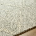 thumbnail image 5 of Hauteloom Alick Boho Diamond Hand Tufted Wool Natural Fiber Soft Area Rug - Traditional Trellis Carpet for Living Room, Bedroom, Dining Room - Cream, Sage - 5' x 7'6" (5x7 Area Rug), 5 of 7