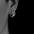 thumbnail image 6 of Zetshion Tiny Hoop Earrings, Sterling Silver, 0.33 in, (Includes Velvet Bag), 6 of 7