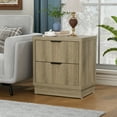thumbnail image 3 of 22.7 inch Fluted Nightstand with 2 Drawers Farmhouse End Table for Living Room, 3 of 7