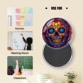 thumbnail image 5 of Glass Refrigerator Magnet 6Pcs Magnetic Fridge Sticker,Decor for Kitchen,Whiteboard,Cabinet,Skulls Against Colorful Background, 5 of 5