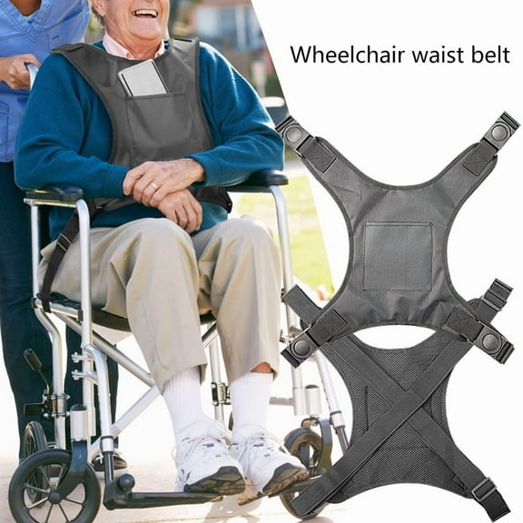 Vest-Style Backrest Wheelchair Girdle Patient Wheelchair Anti-Fall Restraint Support Fixed Protective Strap
