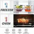 thumbnail image 4 of 12-Pack Glass Food Storage Containers with Lids – Airtight Glass Lunch Containers, Meal Prep Set, BPA‑Free, Microwave/Oven/Freezer/Dishwasher Safe, Grey, 4 of 7