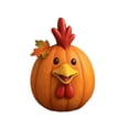 thumbnail image 2 of Halloween Pumpkin Decor, Cute Farm Animal Shaped 4.5 X 4.5 Inch Resin Statue, for Outdoor Fall Decor, Home Porch Yard Lawn Decoration, Autumn Harvest Display Piece, 2 of 5