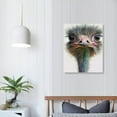 thumbnail image 4 of Nawypu  Ostrich Canvas Wall Art Watercolor Cute Animal Artwork Bird Paintings for Living Room Bedroom Bathroom Decor,Stretched and Framed Ready to Hang, 4 of 5