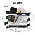 thumbnail image 3 of Black and White Stripes 9.8x7.1in Water Resistant Binder Pouch, 3-Ring Compatible, Transparent Front, 3 of 6