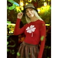 thumbnail image 2 of Tstars Womens Gifts for Irish St Patricks Day Lucky Charm Clover St Patricks Day Beautiful Shirts Gift for Her Irish Shirt Pride Proud Irish Women Long Sleeve Graphic T Shirt, 2 of 6