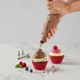 thumbnail image 3 of Lekue Reusable Piping Bag Set with 3 Tips, Silicone and Stainless Steel, White, 3 of 8