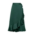 thumbnail image 4 of Women's Lace Irregular European Solid Color Skirt Scrub Skirt Long Jean Skirt Winter Skirt Skirt Pleated Jean Skirt for Women Mini Denim Skirt Slit Skirt Sexy Skirts for Women 12 Drop Bed Skirt Checke, 4 of 4