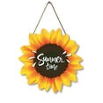 thumbnail image 5 of Sunflower Summer Time Wood Door Hanger 12 Inch Large Wooden Flower Sign Inspirational Wall Porch Art Summer Fall Front Door Wreath Hanging for Bedroom Living Room Indoor Outdoor Kitchen Home Decor, 5 of 5