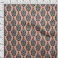 thumbnail image 3 of oneOone Cotton Poplin Twill Peach Fabric Leaves & Floral Block Diy Clothing Quilting Fabric Print Fabric By Yard 56 Inch Wide, 3 of 4