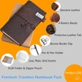 thumbnail image 2 of Cuaderno de viaje de piel recargable Journal newestor, color marrón, 2 of 9