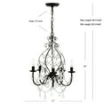 thumbnail image 6 of JONATHAN Y Maura 5-Light 17" Crystal/Metal LED Chandelier, Black, JYL9016A, 6 of 9