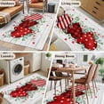 thumbnail image 6 of Valentine's Day Washable Area Rug 4 x 6 ft Red Striped Plaid Hearts Green Leaf Wood Grain, Soft Non Slip Rugs Stain Repellent Indoor Felt Carpet for Living Dining Room Bedroom Home Office, 6 of 9