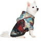 thumbnail image 2 of Fotbe Beautiful Red Train Hot Air Balloon Sudadera con Estampado para Perros Pequeños – Suéter con Capucha para Mascotas, Tela Suave de Forro Polar con Bolsillo-Large, 2 of 7