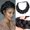 Natural Black, variant on Thick Wide 2 Strands Synthetic Hair Braided Headband Hairpiece for Women Girl Kinky Straight (Black)