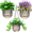 Gray, variant on 3 Pack Self-Watering Hanging Plant Pots, Plastic Planters with Drainage Holes, 2 x 6.5in & 1 x 4.5in, with 3 Hooks for Indoor & Outdoor Plants