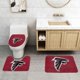 thumbnail image 2 of Juego de alfombras de baño de 3 piezas del equipo Atlanta Alfombra antideslizante para baño de 24 x 16 pulgadas, 2 of 7