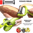 thumbnail image 4 of Pelador de patatas de cocina, pelador de verduras 3 en 1, hacer ensalada de verduras, pelador de verduras de manzana en forma de Y e I Adepaton CPB-DE-LYY1428, 4 of 5