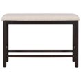 thumbnail image 6 of 6 Piece Rustic Dining Table Set with 4 Upholstered Chairs and 1 Bench, 2 Tier Wood Rectangular Table with Bottom Storage Shelf, 6 of 8