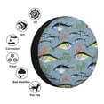 thumbnail image 4 of Salouo Various Wild Sea Fish Print Spare Tire Cover 14-17 inch Spare Tire Protector Universal Tough Tire Wheel Cover for Trailer SUV and Truck-15 inch, 4 of 6