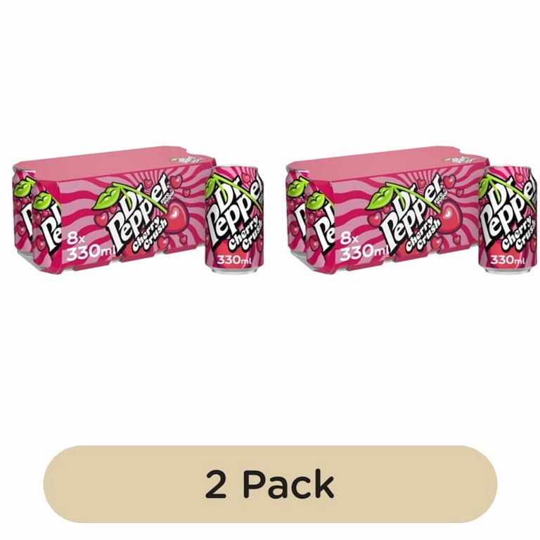 Dr Pepper Zero Cherry Crush 8 x 330ml, British Import (Pack of 2