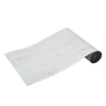 KFFKFF Stick-On Vinyl Floor Tiles, Dimensions 390 x 23.6 inch, Thickness 1.5mm, Light Gray Wood Grain Design, Ideal for DIY Home Improvement in Kitchen, Dining Area, Bedrooms & Bathrooms